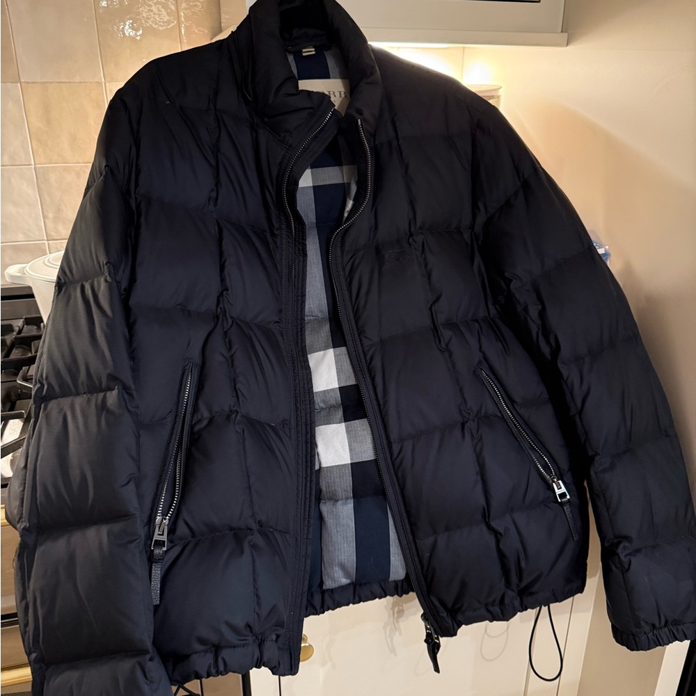 Burberry Men's Dark Blue Puffer Jacket